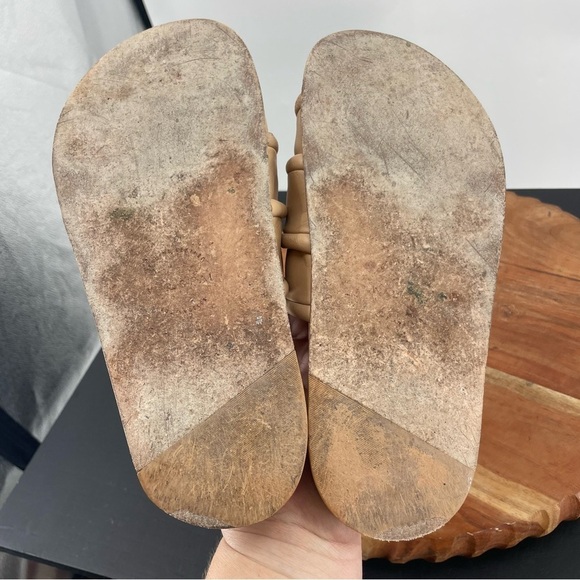 Wal & Pai Lake beige leather slide Sandals sz 38 7-7.5 - Picture 6 of 9